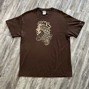 Vintage 2004 Jimi Hendrix Experience Short Sleeve Brown Shirt L